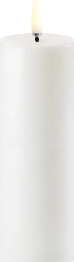 Elektriske Julelys<Uyuni LED pillar candle, Nordic white, Smooth, 5x14,5 cm