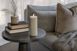 Elektriske Julelys<Uyuni LED pillar candle, Oyster Grey, Smooth, 7,8x20 cm