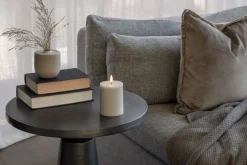 Elektriske Julelys<Uyuni LED pillar candle, Oyster Grey, Smooth, 7,8x10 cm