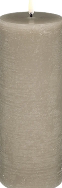 Elektriske Julelys<Uyuni LED pillar candle, Sandstone, Rustic, 7,8x20,3 cm