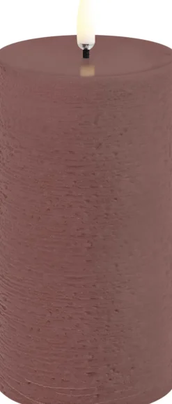 Elektriske Julelys<Uyuni LED pillar candle, Terracotta, Rustic, 7,8x15,2 cm