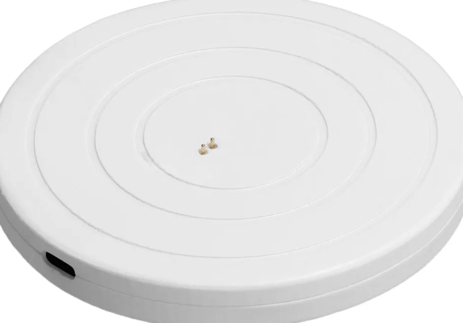 Lampetilbehør<Uyuni LED rechargeable base, Round, USB-C, White, 10x10 cm