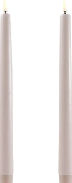 Lys & Lysestager|Elektriske Julelys<Uyuni LED taper candle, Beige, Smooth