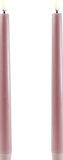Elektriske Julelys<Uyuni LED taper candle, Dusty rose