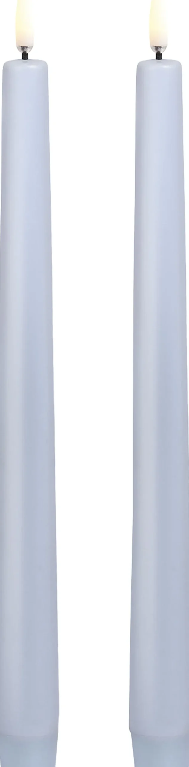 Lys & Lysestager<Uyuni LED taper candle, Skype blue, smooth, 2-pack, 2,3x25 cm
