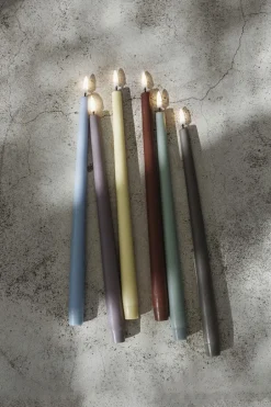 Lys & Lysestager<Uyuni LED taper candle, Skype blue, smooth, 2-pack, 2,3x25 cm