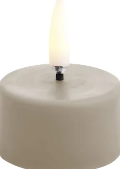 Lys & Lysestager|Elektriske Julelys<Uyuni LED tealight 400~ battery incl., Sandstone plain, 3,9x2,1 cm
