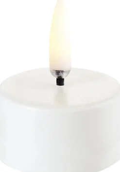 Lys & Lysestager|Elektriske Julelys<Uyuni LED tealight 400~ battery incl., Nordic white wax, Smooth, 4x2,1 cm