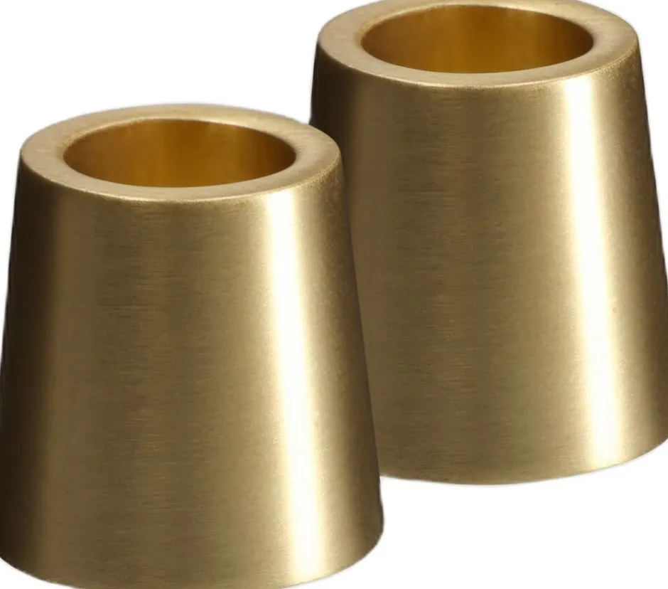 Lys & Lysestager<Uyuni Light Candleholder mini taper, Matte brass, 2-pack, 2,3x2,3