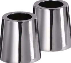 Lys & Lysestager<Uyuni Light Candleholder mini taper, Chrome, 2-pack, 2,3x2,3 cm