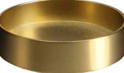 Lys & Lysestager<Uyuni Light Candleholder pillar, Matte Brass, 9x3 cm
