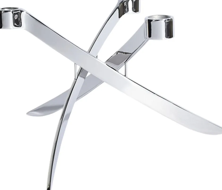 Lys & Lysestager<Uyuni LIGHTARCH Candle Holder 3 arm Taper, Chrome 28 x 17 CM