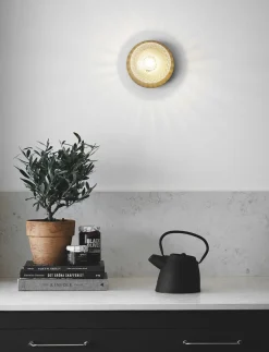 Væglamper|Loftlamper<Nuura Liila 1 Medium IP44, nordic gold / optic clear