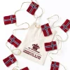Figurer & Skulpturer<Langkilde & Søn Lille flagranke med 10 Norske flag