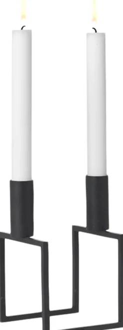 Lys & Lysestager<Audo Copenhagen Line, Candle Holder, Black