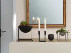 Lys & Lysestager<Audo Copenhagen Line, Candle Holder, Black