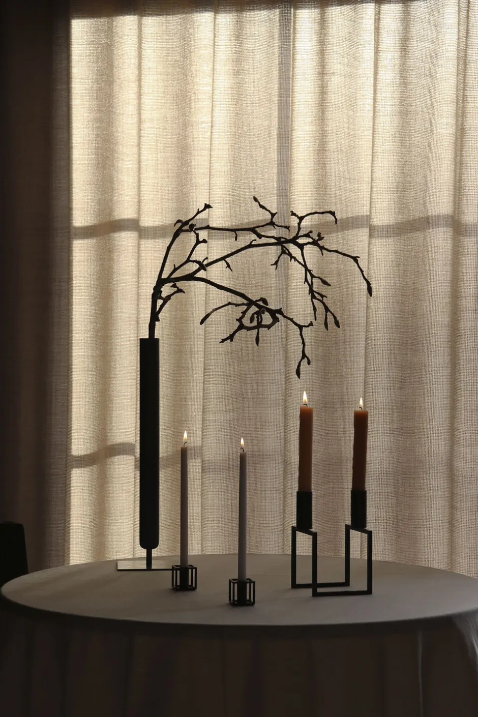 Lys & Lysestager<Audo Copenhagen Line, Candle Holder, Black