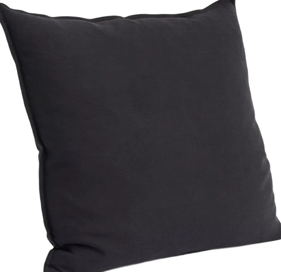 Puder<Hay Linen Cushion-60 x 60-Blue, black