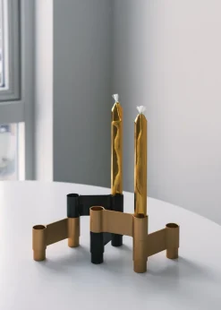 Adventsstager<Studio About LINK, CANDLE HOLDER, BLACK ANODIZED, 11060B