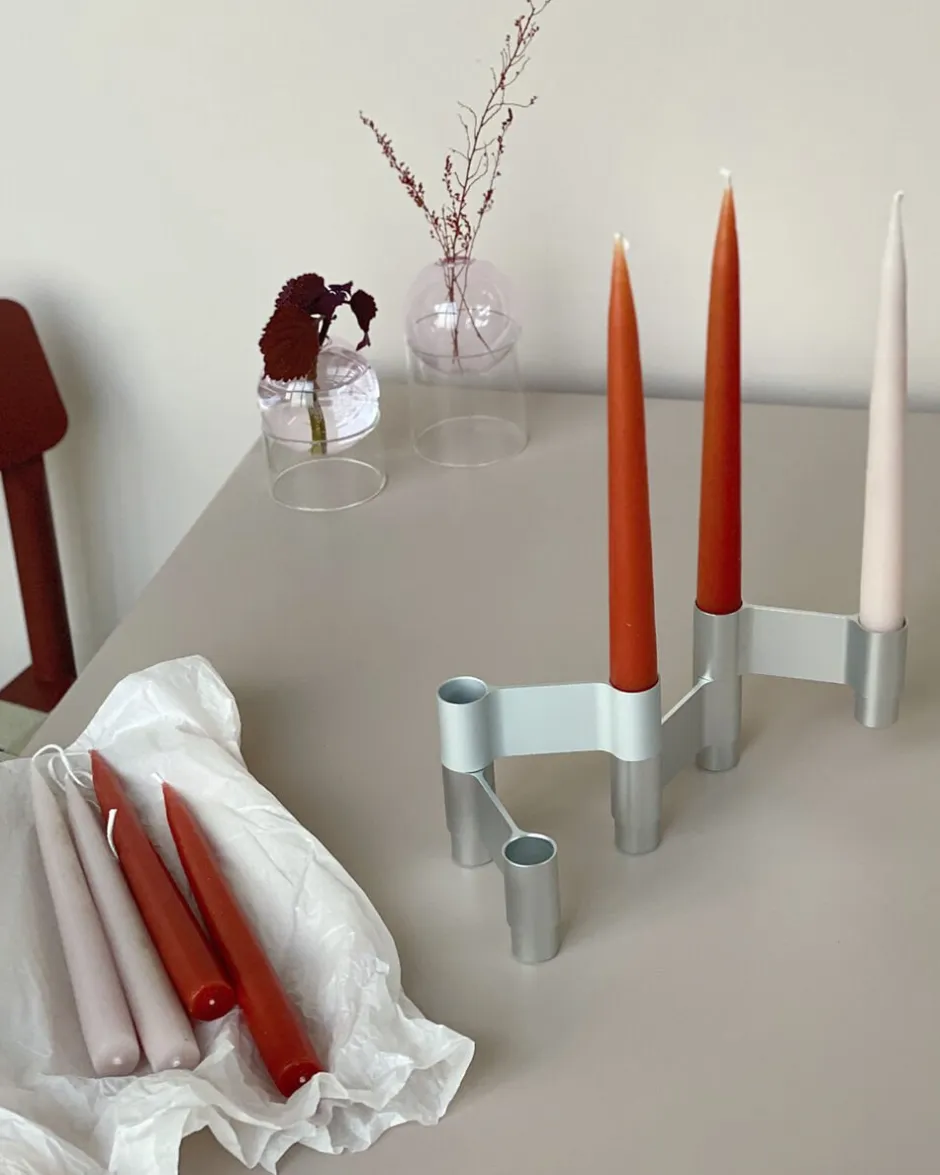 Adventsstager<Studio About LINK, CANDLE HOLDER, POLISHED ALUMINIUM, 11060P