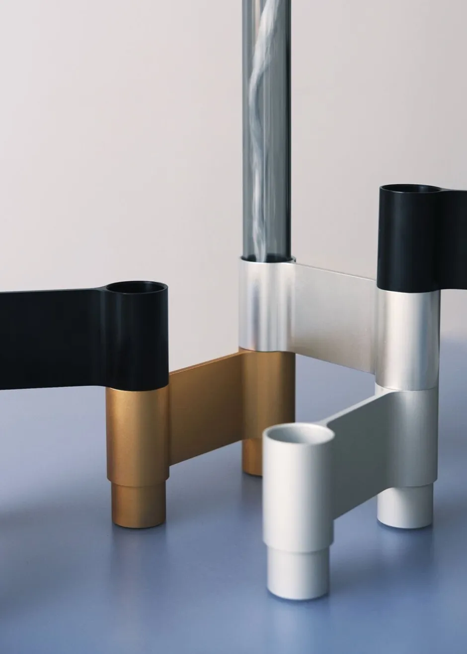 Adventsstager<Studio About LINK, CANDLE HOLDER, POLISHED ALUMINIUM, 11060P