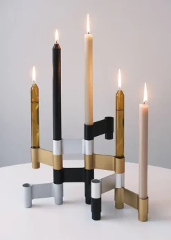 Adventsstager<Studio About LINK, CANDLE HOLDER, POLISHED ALUMINIUM, 11060P