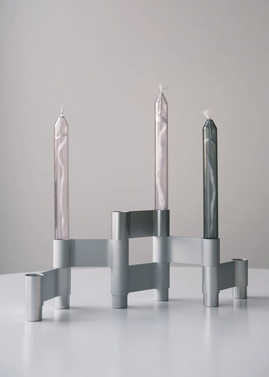 Adventsstager<Studio About LINK, CANDLE HOLDER, POLISHED ALUMINIUM, 11060P