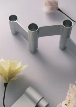 Adventsstager<Studio About LINK, CANDLE HOLDER, POLISHED ALUMINIUM, 11060P