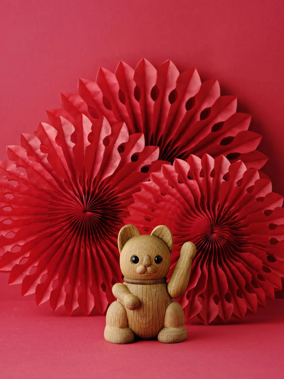 Figurer & Skulpturer<Lucie Kaas Lucky cat - oak