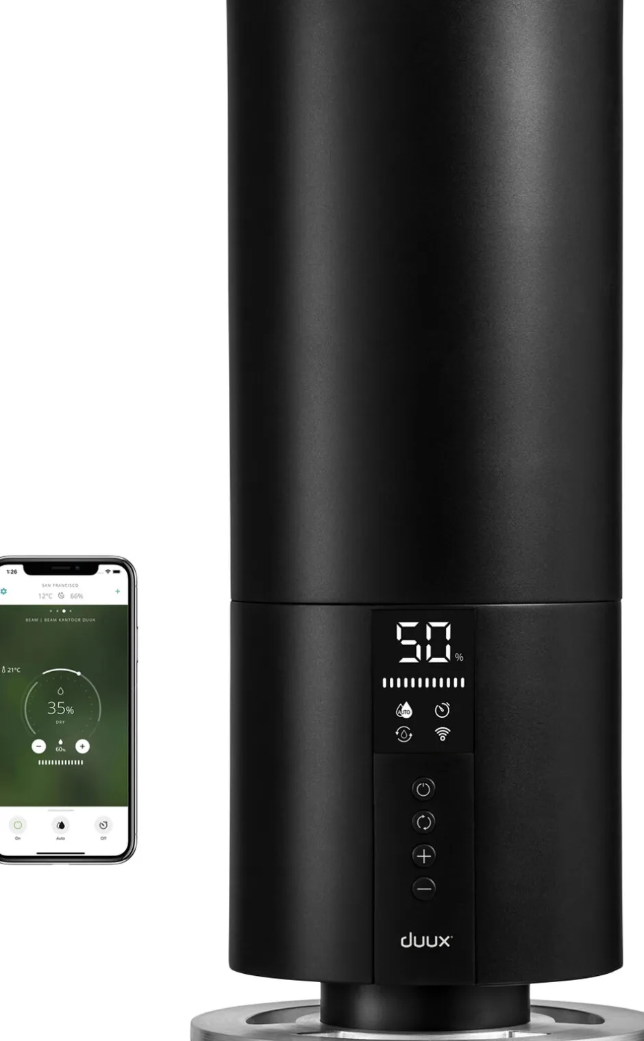 Elektronik<Duux Luftfugter Beam Mini Smart 2 Sort