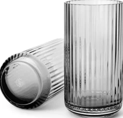 Vaser & Urtepotteskjulere<Lyngby Porcelæn Lyngbyvasen glas smoke R&oslash;g