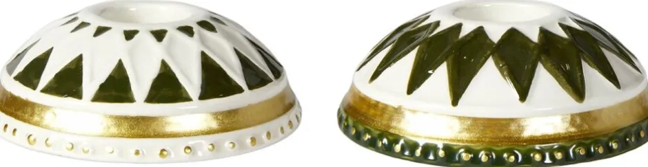 Lys & Lysestager<Speedtsberg Lysestage m/harlekin 2ass D8x3 keramik