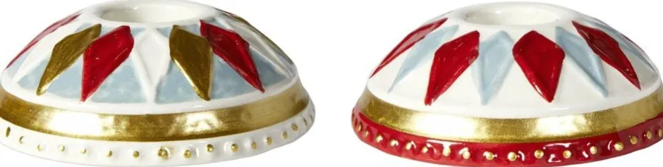 Lys & Lysestager<Speedtsberg Lysestage m/harlekin 2ass D8x3 keramik