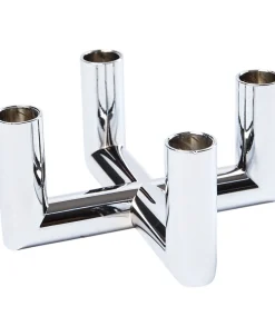 Adventsstager<Uyuni MATRIX Candle Holder - 4'arm Mini Taper - Chrome - 7,5 x 4,5