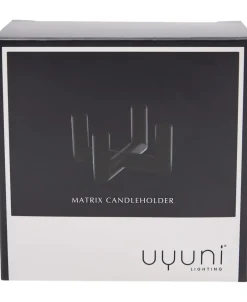 Adventsstager<Uyuni MATRIX Candle Holder - 4'arm Mini Taper - Matte Black - 7,5