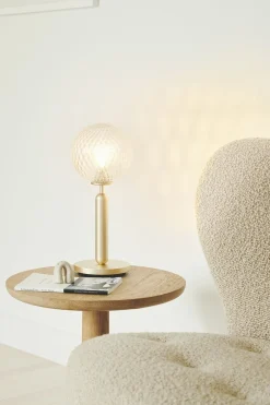 Bordlamper<Nuura Miira Table, brass / optic clear