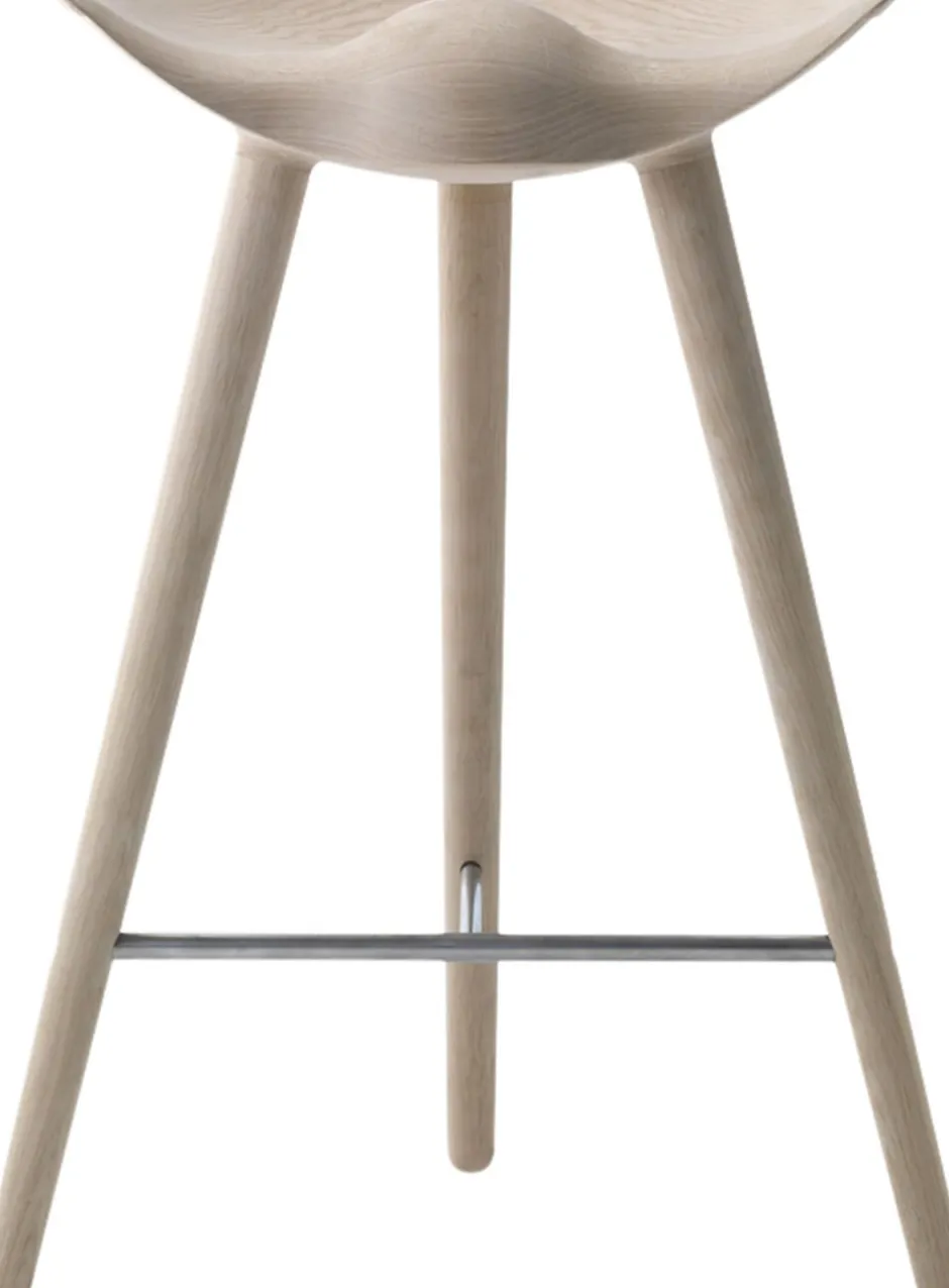 Møbler<Audo Copenhagen ML 42 - Bord Skammel / Sæbehandlet eg / Rustfrit Stål