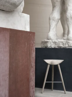 Møbler<Audo Copenhagen ML 42 - Bord Skammel / Sæbehandlet eg / Rustfrit Stål