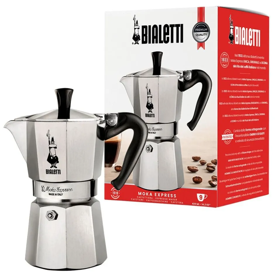 Kaffe & Te<Bialetti MOKA EXPRESS 9 KOP/420ml