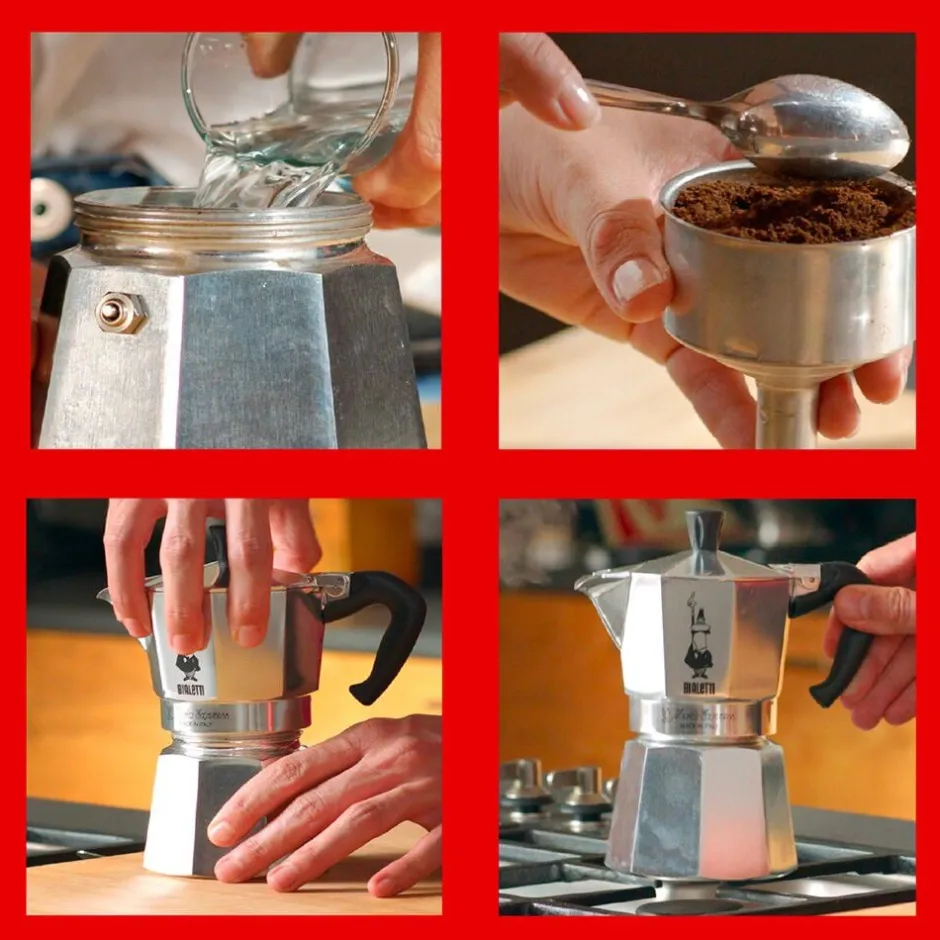 Kaffe & Te<Bialetti Moka Express espressokande, 6 kop