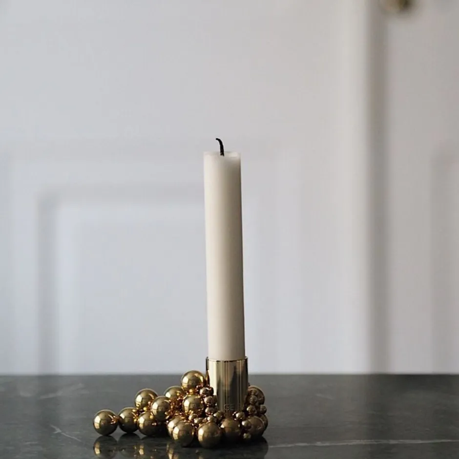 Lys & Lysestager<GEJST MOLEKYL 1 Brass
