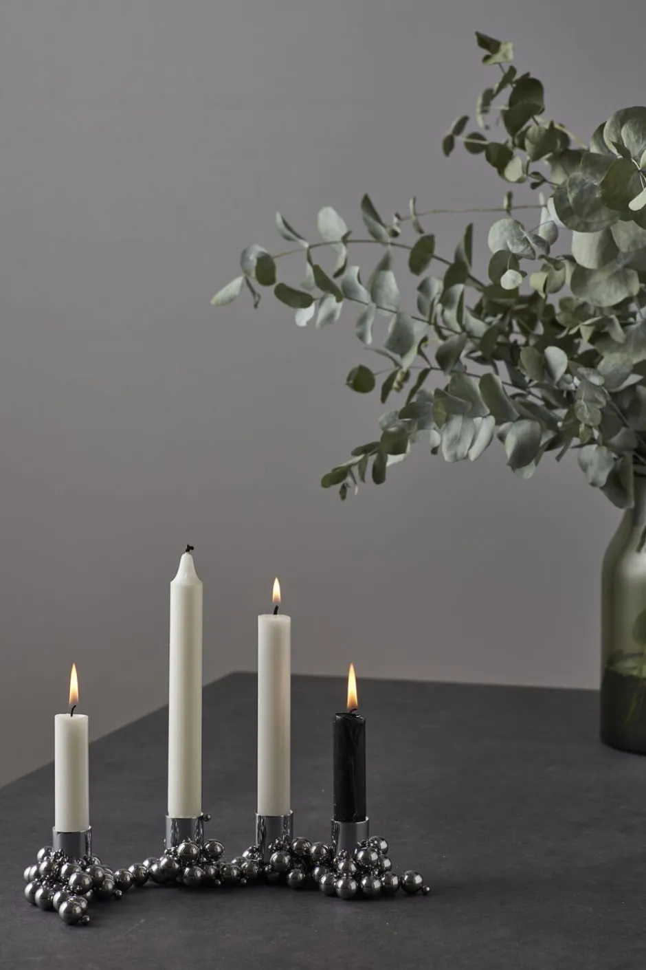 Lys & Lysestager|Adventsstager<GEJST MOLEKYL 4 Chrome