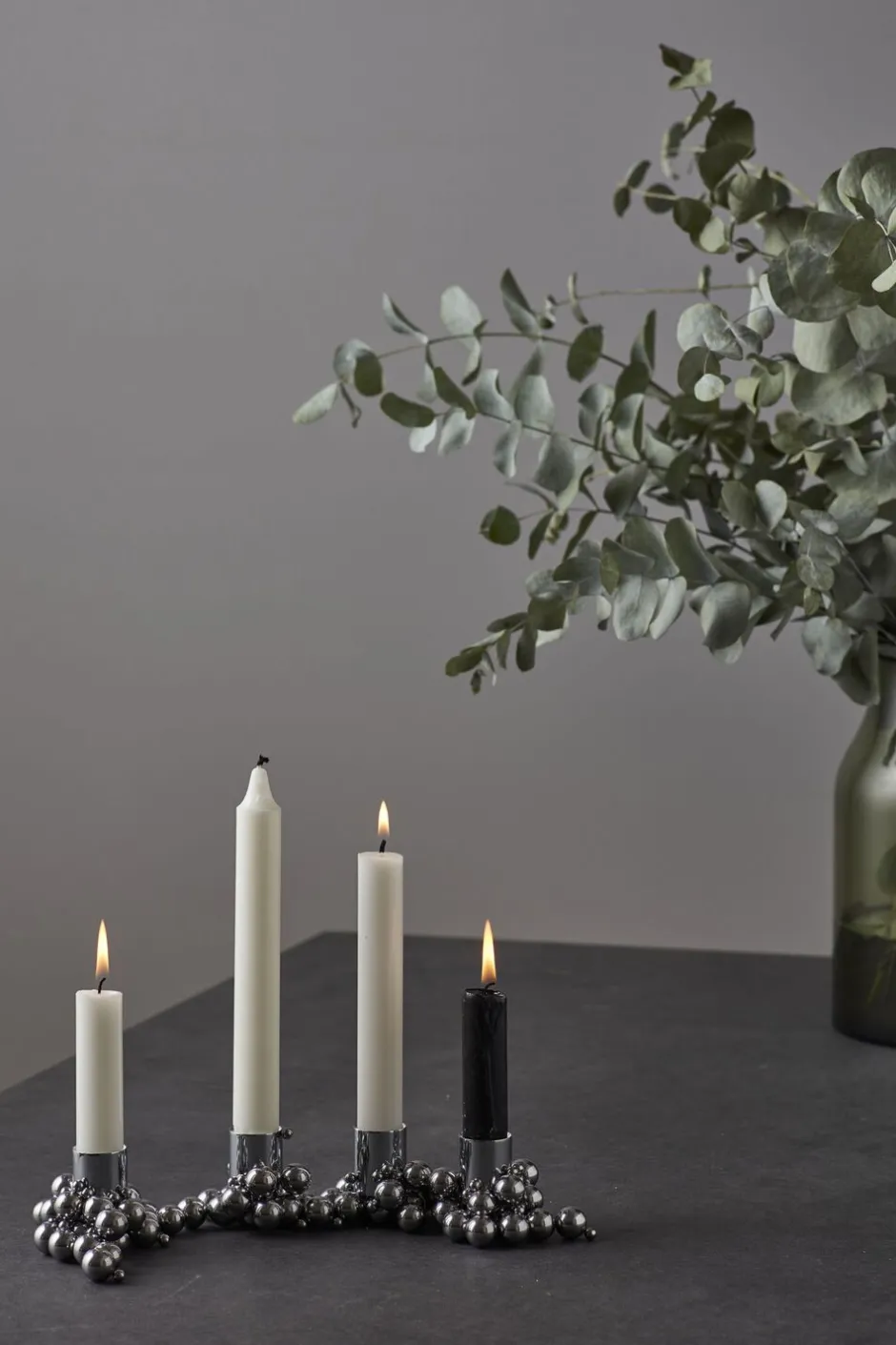 Lys & Lysestager|Adventsstager<GEJST MOLEKYL 4 Chrome