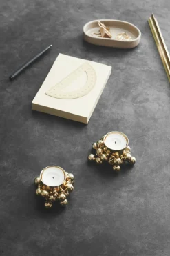 Lys & Lysestager<GEJST MOLEKYL Tealight 1 Brass