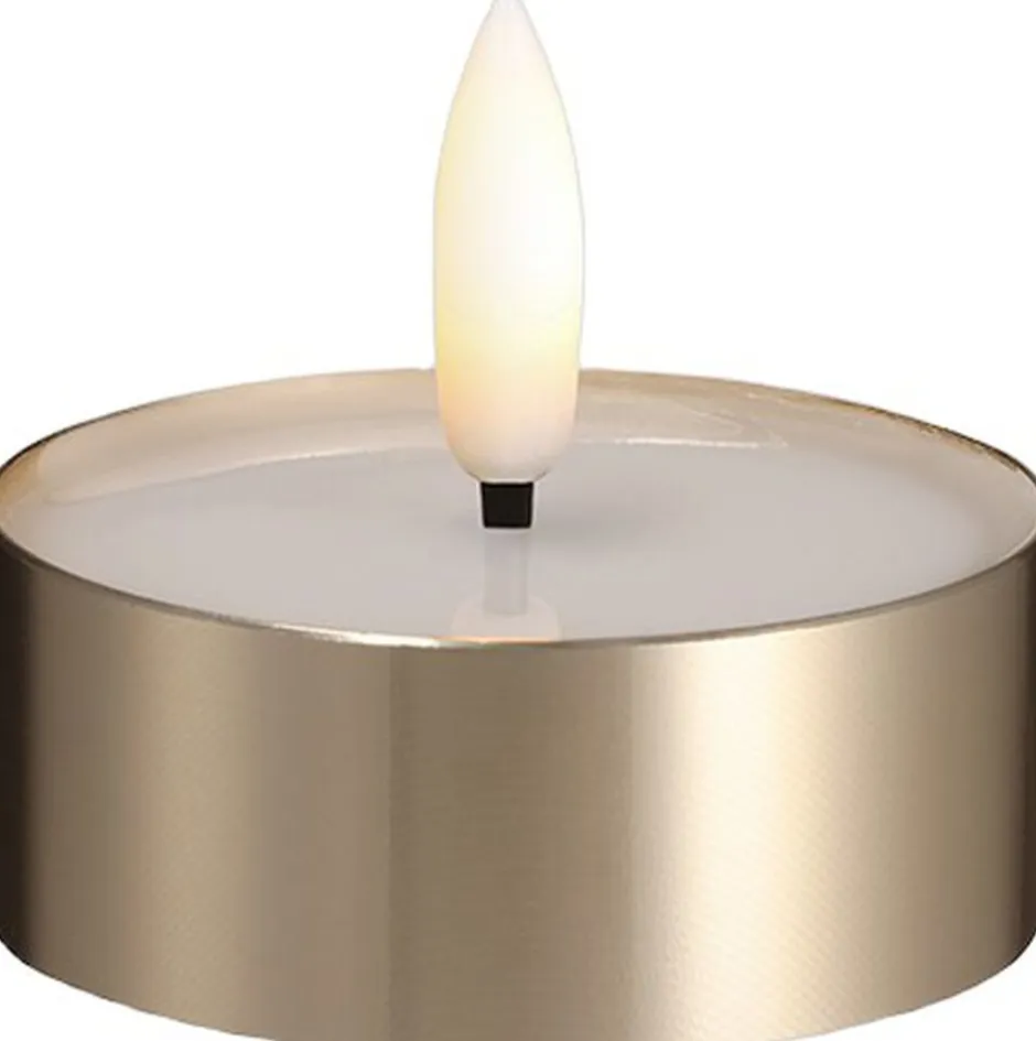 Lys & Lysestager<Moods & Moore Moods & More - LED Melted tealight, Metal brass finish, 63x2