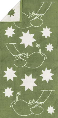 Håndklæder<Moomin Arabia badehåndklæde 70x140, Stjerner grøn