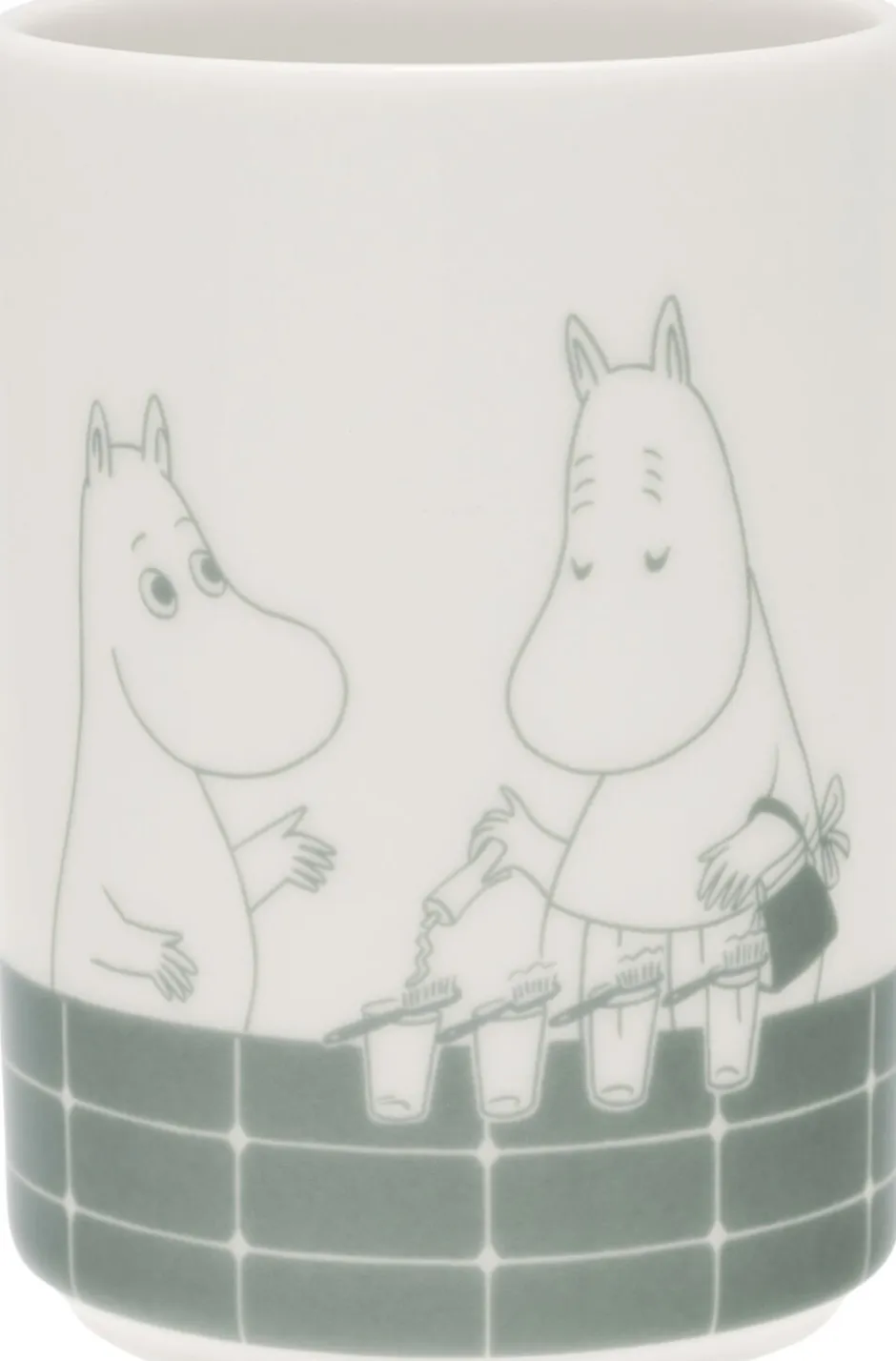 Badeværelsestilbehør<Moomin Arabia tandbørsteholder, badetid