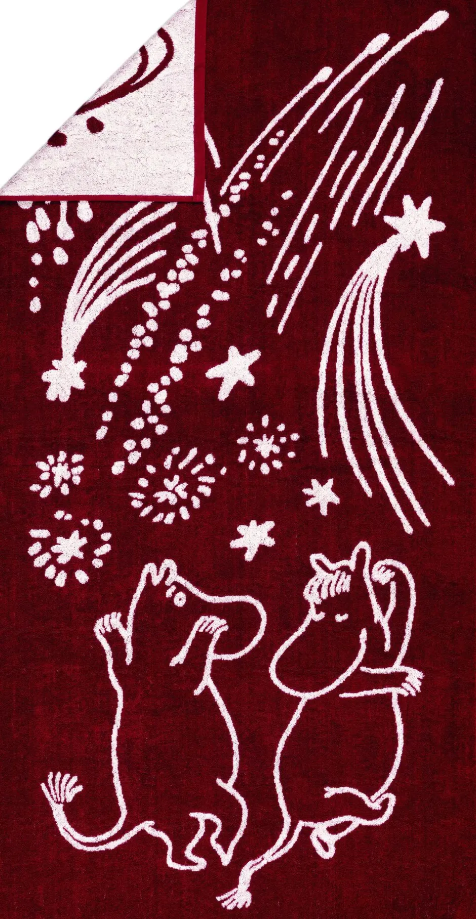 Håndklæder<Moomin Arabia 70x140cm badehåndklæde Festlige Øjeblikke GOTS