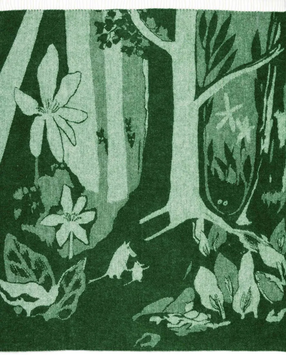 Plaider<Moomin Arabia 130x170cm uldtæppe grøn