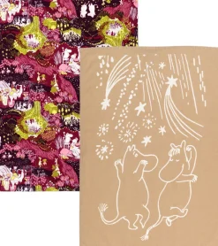 Juletekstiler<Moomin Arabia 50x70cm viskestykke sæt Festlige Øjeblikke GOTS